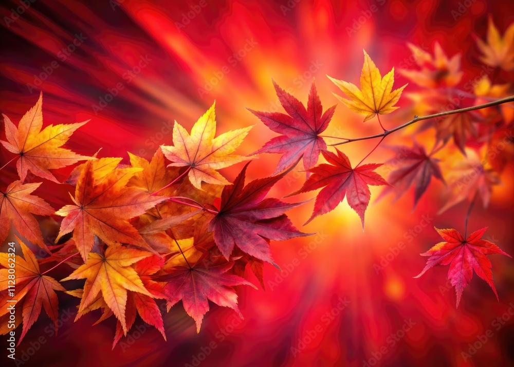 Red maple leaves blaze across this Black Friday sale banner—a stunning long exposure image. Red maple leaves blaze across this Black Friday sale banner—a stunning long exposure image.