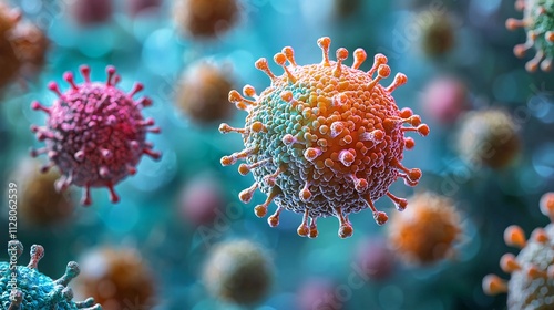 A dynamic lab scene focusing on tissue engineering and regenerative medicine Stock Photo with side copy space
