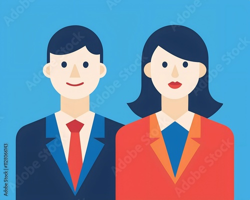 Businessman and businesswoman design vector illustration