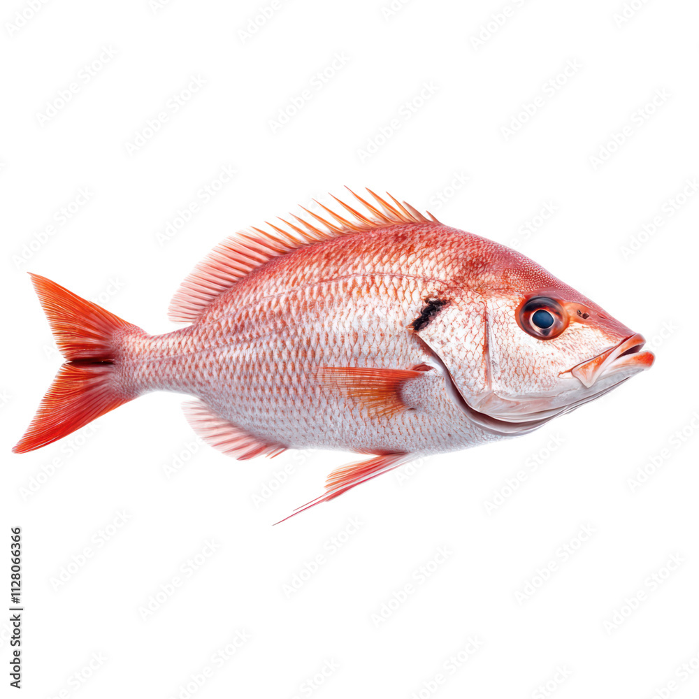 Red Snapper Fish on Transparent Background
