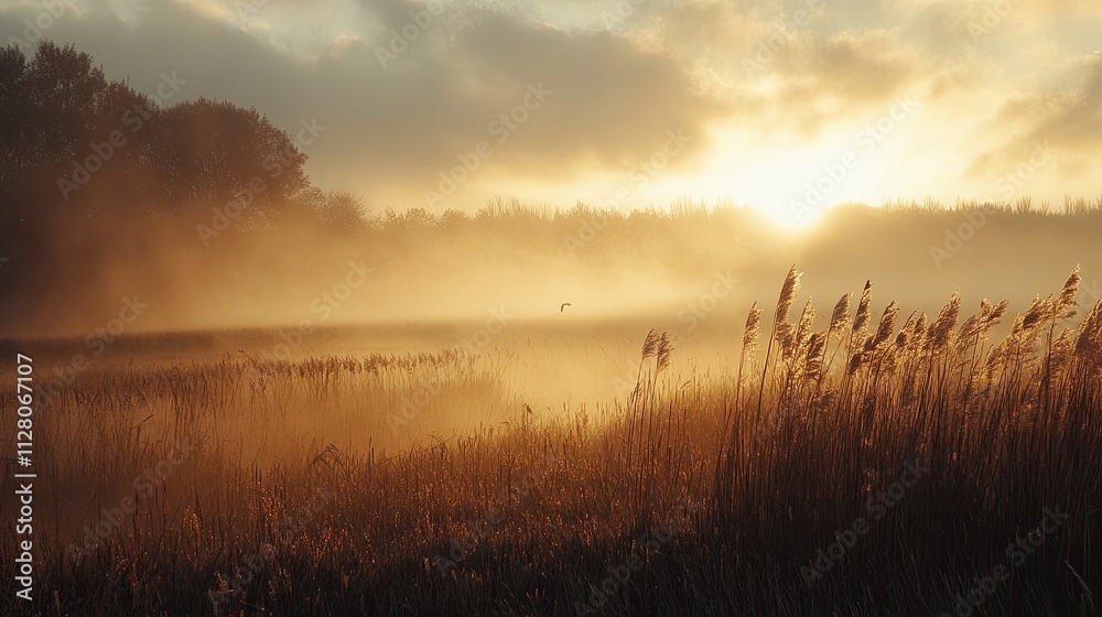 Obraz premium Hunting Barn Owls in the pleasant morning light