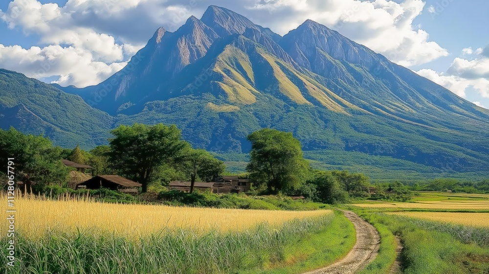 Fototapeta premium Rocky Mountains with forest trees and mountains in the background