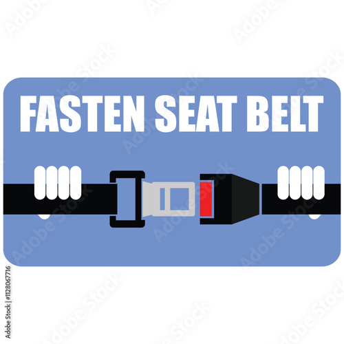 Fasten your seat belt, sticker vector
