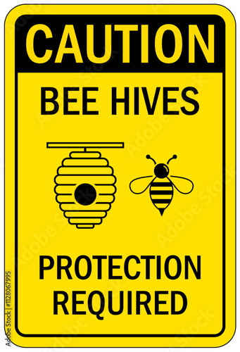 Honeybee safety sign