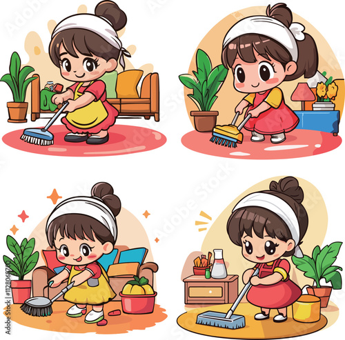 Charming Cleaning Scenes