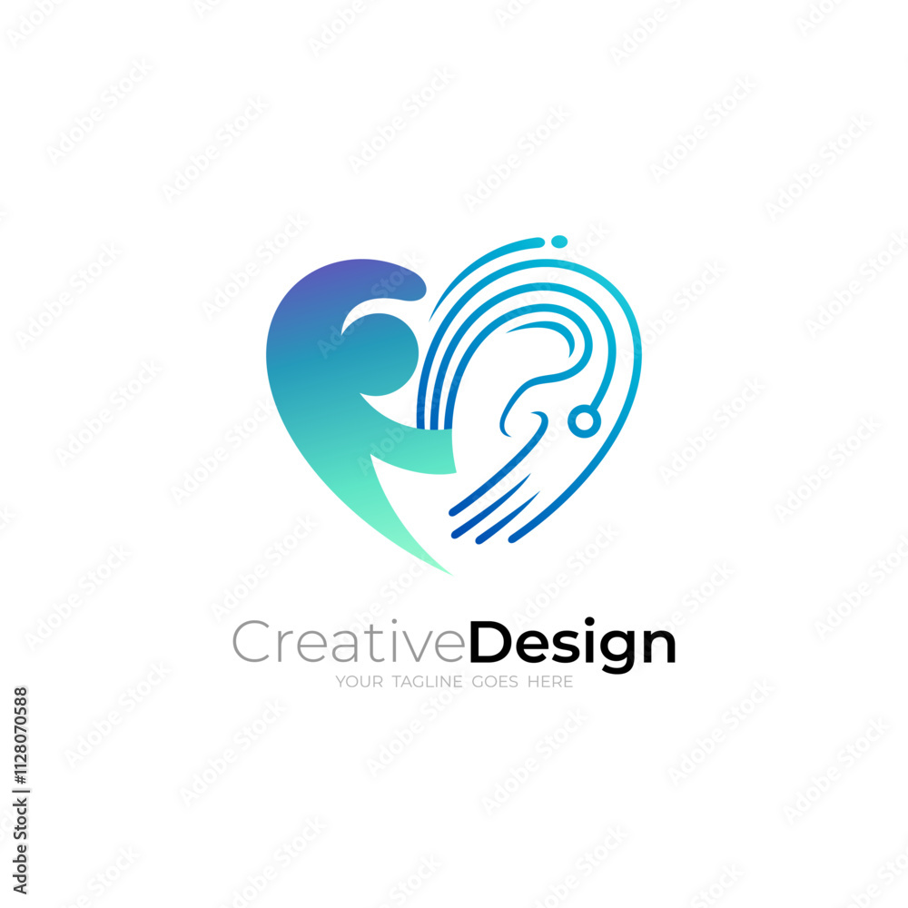 Love care logo with people design charity, community logos Love care logo with people design charity, community logos