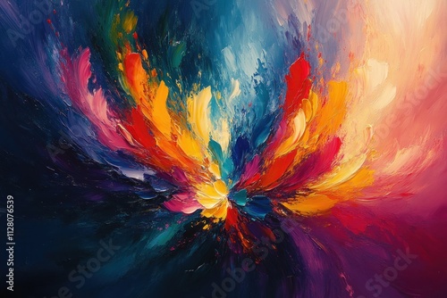 Wallpaper Mural vibrant abstract expressionism colorful paint splashes and splatters dynamic texture background Torontodigital.ca