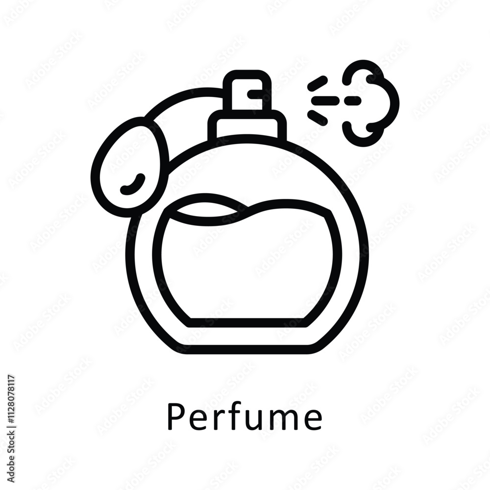 Obraz premium Perfume Vector Outline Icon. Eps file 10