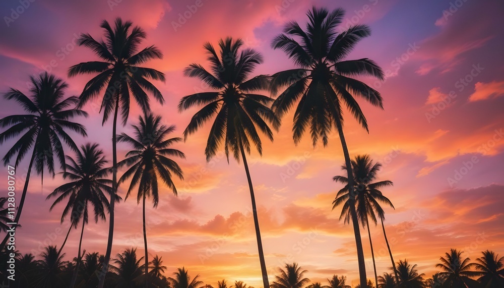 Morning Sunrise Evening Sunset Ocean Palm Coconut Tree Sunlight Peaceful Horizon Background Texture Morning Sunrise Evening Sunset Ocean Palm Coconut Tree Sunlight Peaceful Horizon Background Texture