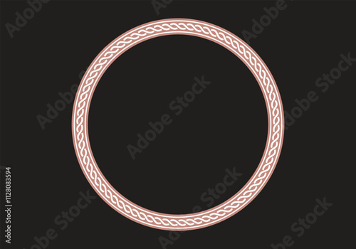 Circle frame detail vector design set. Simple ornament design for labels, covers, invitation cards.