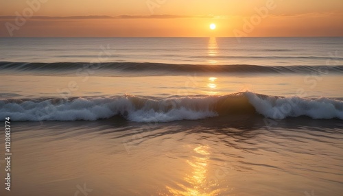 Morning Sunrise Evening Sunset Ocean Palm Coconut Tree Sunlight Peaceful Horizon Background Texture