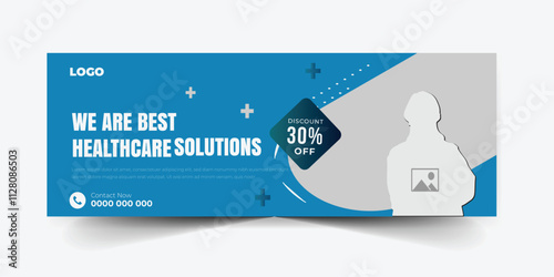 Professional medical healthcare service social media post template design