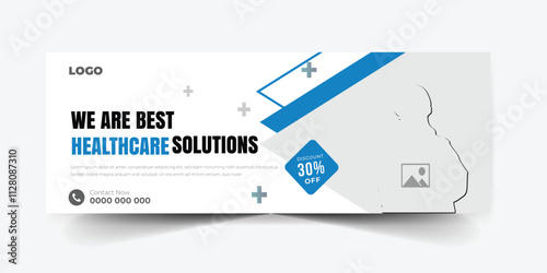 Professional medical healthcare service social media post template design