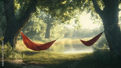 Hammock strung.