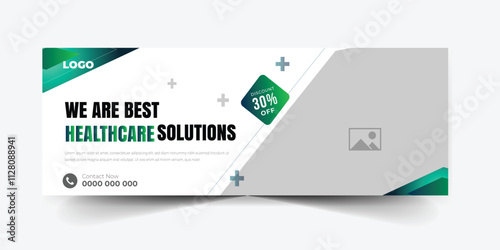 Professional medical healthcare service social media post template design