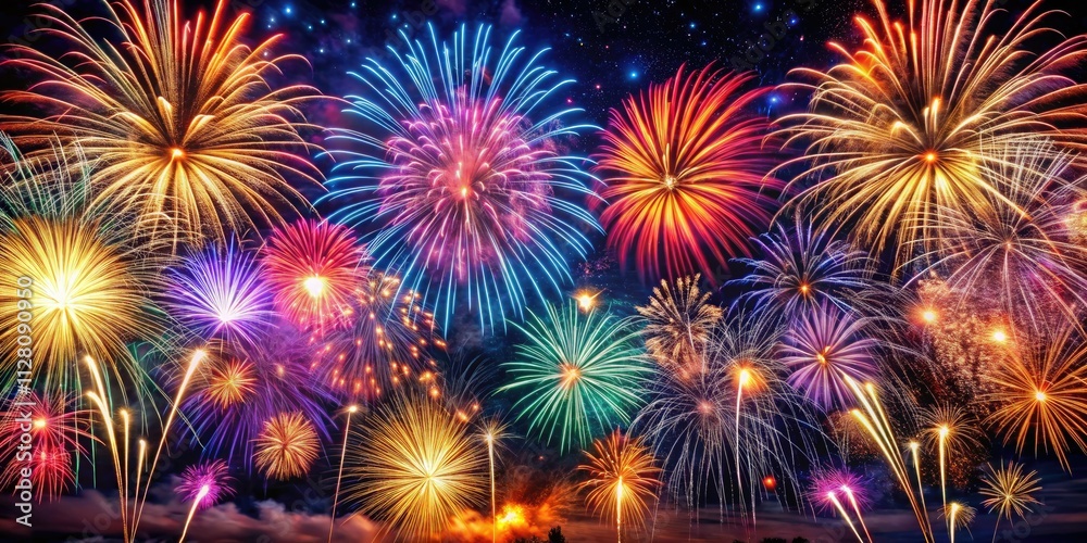 High-resolution 4K video: breathtaking fireworks celebration, endlessly looping. High-resolution 4K video: breathtaking fireworks celebration, endlessly looping.