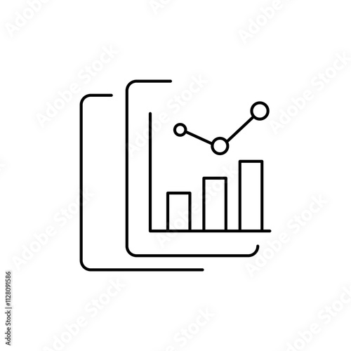 Strategic Plan Outline icon Document with clear graphs and plans. photo