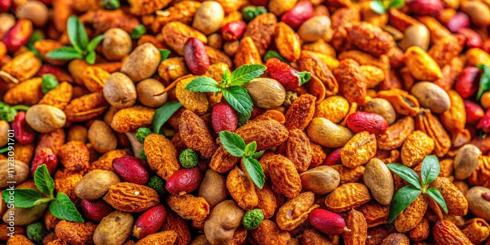 Surreal Roasted Peanuts Namkeen, Indian Snack, Closeup, Full Frame, Top View, Food Photography Surreal Roasted Peanuts Namkeen, Indian Snack, Closeup, Full Frame, Top View, Food Photography