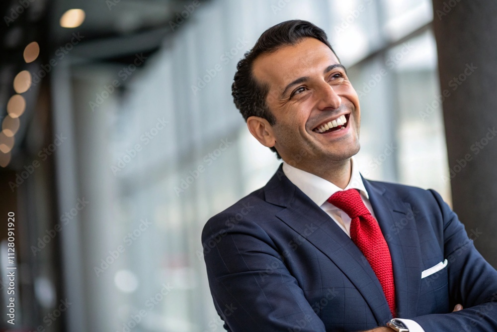 Handsome businessman in formal wear smiling and looking at camera Handsome businessman in formal wear smiling and looking at camera