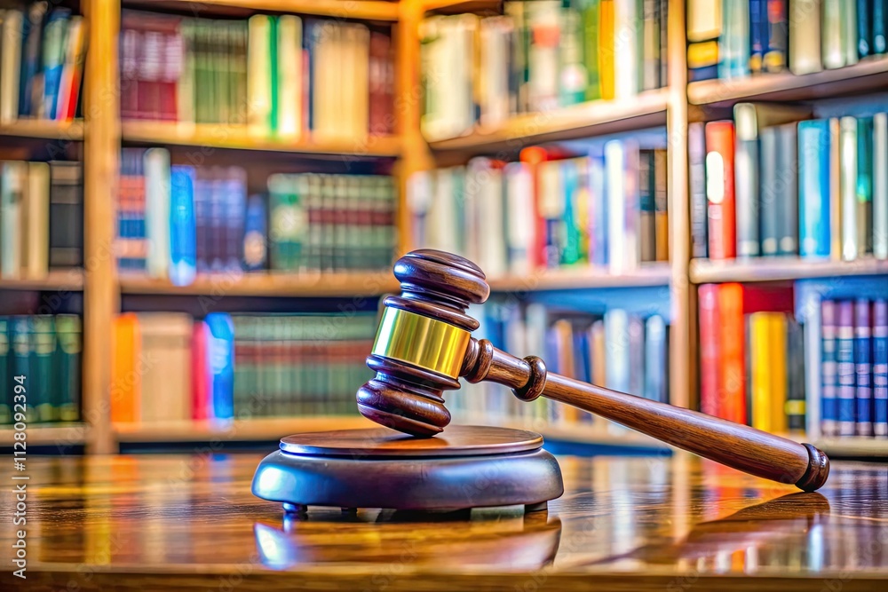Tilt-Shift Democracy: Law Books, Gavel, Library - Education Concept Tilt-Shift Democracy: Law Books, Gavel, Library - Education Concept