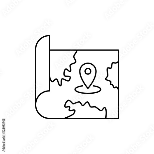 Map Pin Outline icon map marker for strategic location planning.