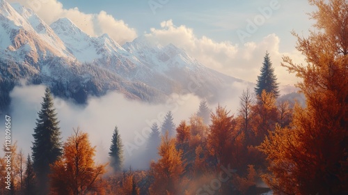 Fall amid peaks photo