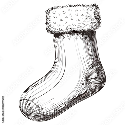 Christmas Socks Sock Sketch Celebration Decoration Winter Event Festival of X-Mas
