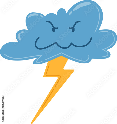 Vector : Weather Symbolic Sticker Illustration Element Decorative Style 