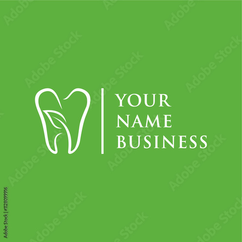 clean and simple dental health logo concept