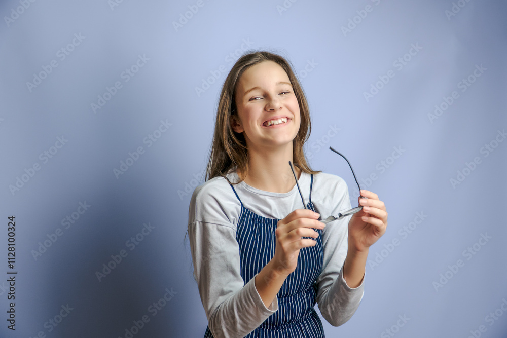 adorable smiling child looking at camera in eyeglasses adorable smiling child looking at camera in eyeglasses