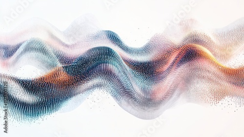 binary stream, showcasing flowing streams of binary code cascading down against a pristine white background. The binary digits,