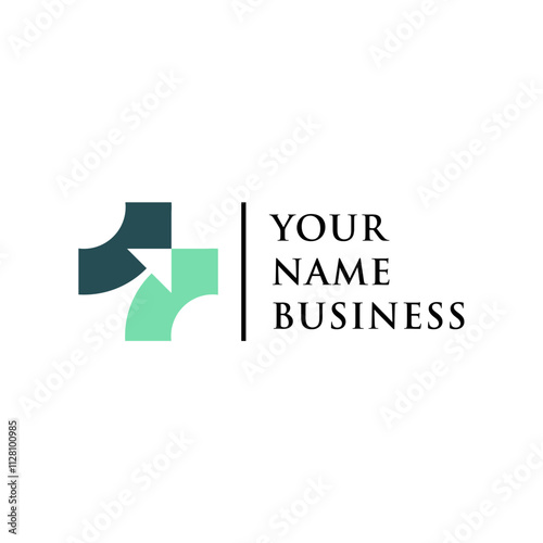 clean and simple health insurance logo concept