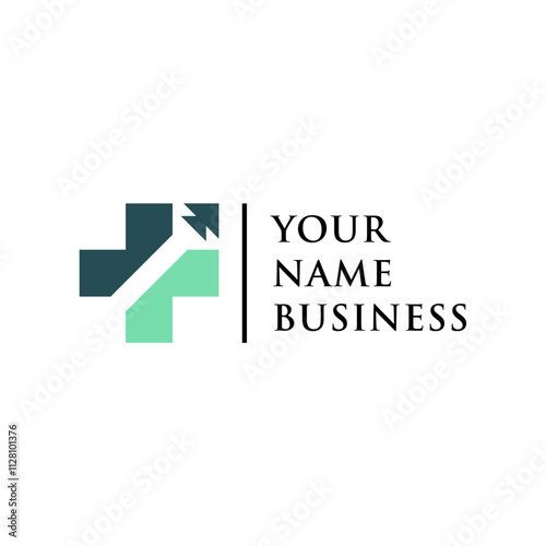 clean and simple health insurance logo concept