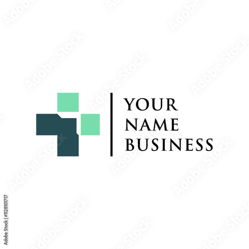 clean and simple health insurance logo concept