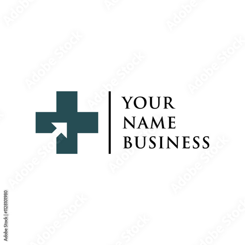 clean and simple health insurance logo concept