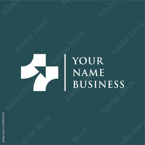 clean and simple health insurance logo concept