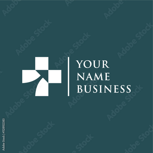 clean and simple health insurance logo concept