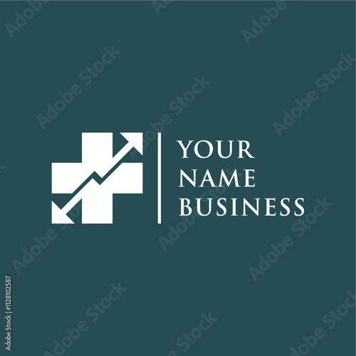 clean and simple health insurance logo concept