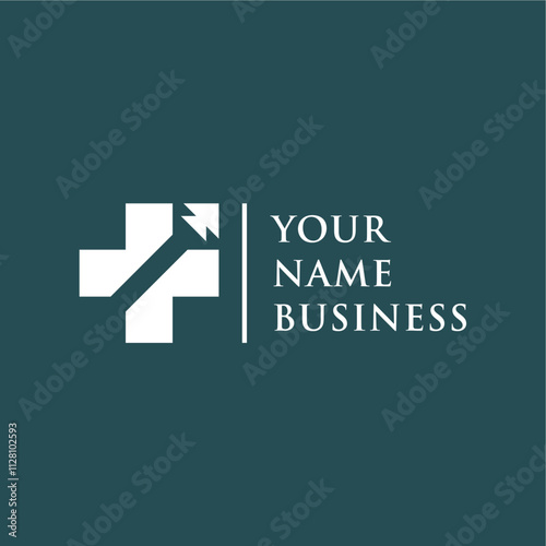 clean and simple health insurance logo concept