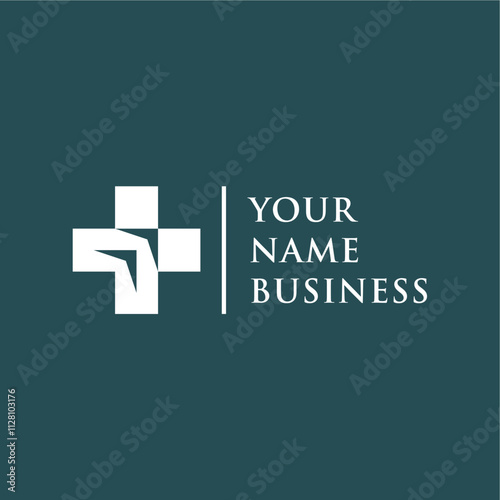 clean and simple health insurance logo concept