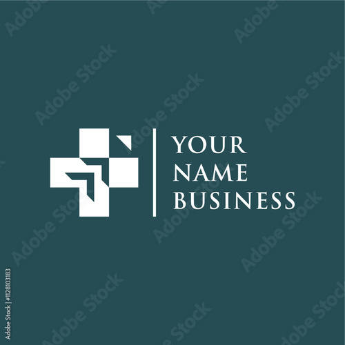 clean and simple health insurance logo concept
