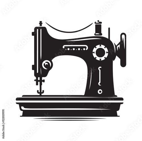 Sewing Machine silhouette vector illustration