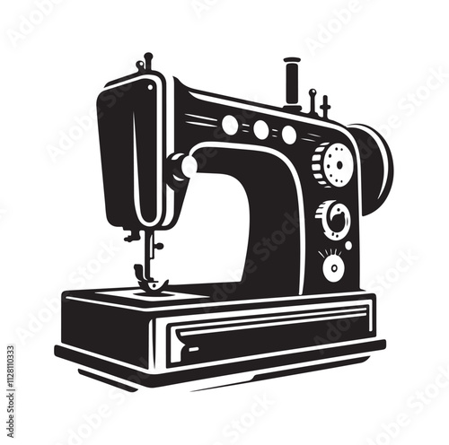 Sewing Machine silhouette vector illustration