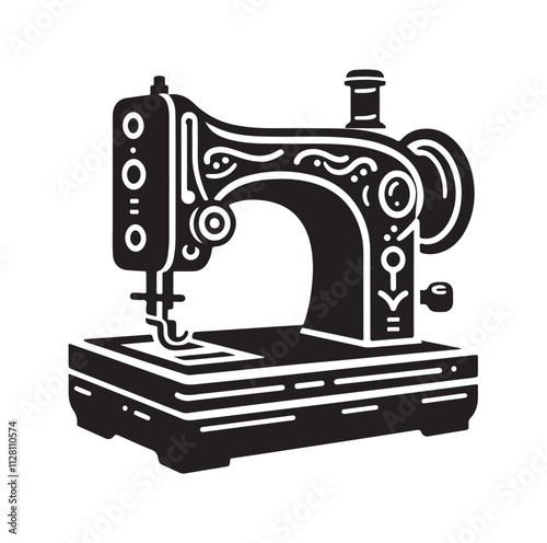 Sewing Machine silhouette vector illustration