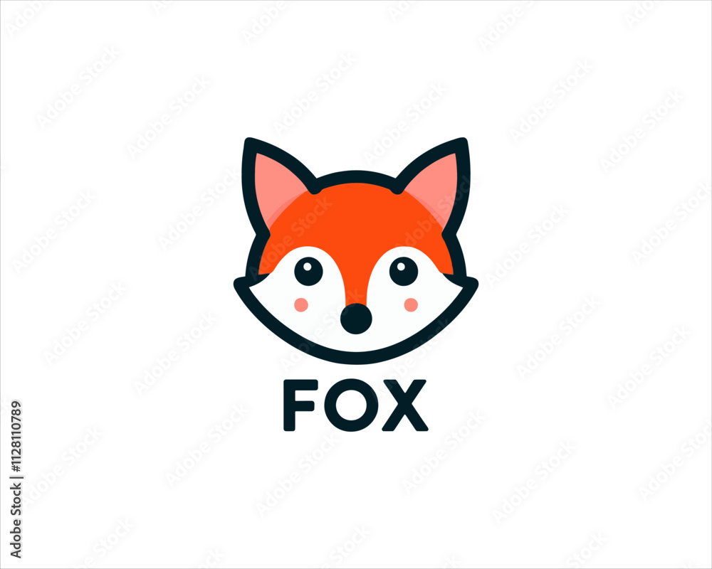 Fox logo design icon symbol vector illustration. Beautiful fox head logo. Colorful fox logo design vector template. Fox logo design icon symbol vector illustration. Beautiful fox head logo. Colorful fox logo design vector template.
