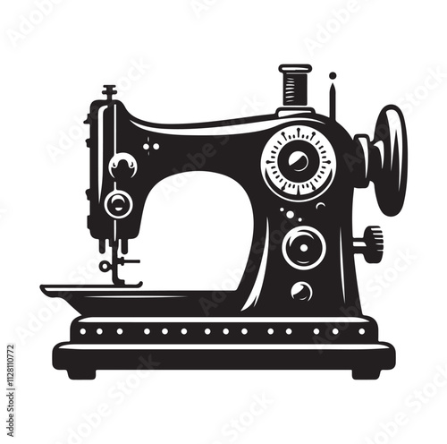 Sewing Machine silhouette vector illustration