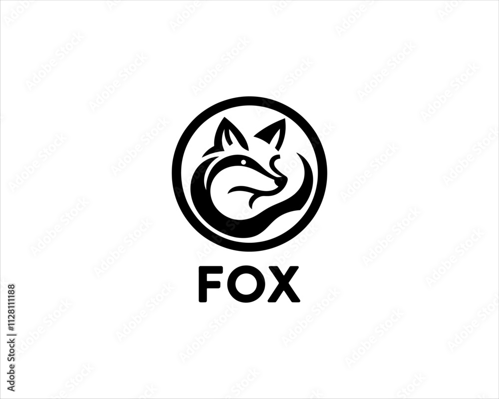 Fox logo design icon symbol vector illustration. Fox logo design icon symbol vector illustration.