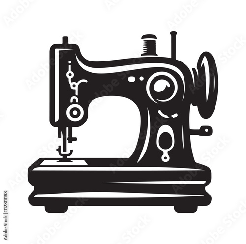 Sewing Machine silhouette vector illustration