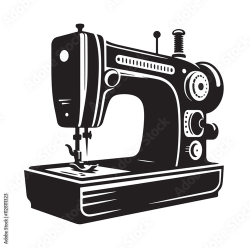 Sewing Machine silhouette vector illustration