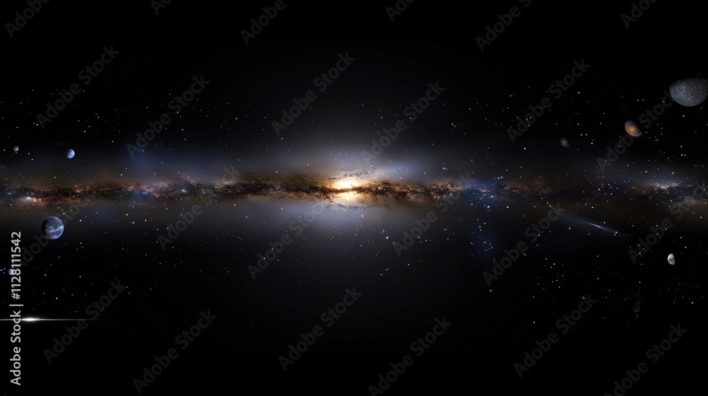 Fototapeta premium Black night sky vast universe background